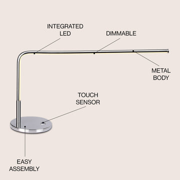 Natalie 13.5" LED Integrated Task Lamp - JONATHAN Y